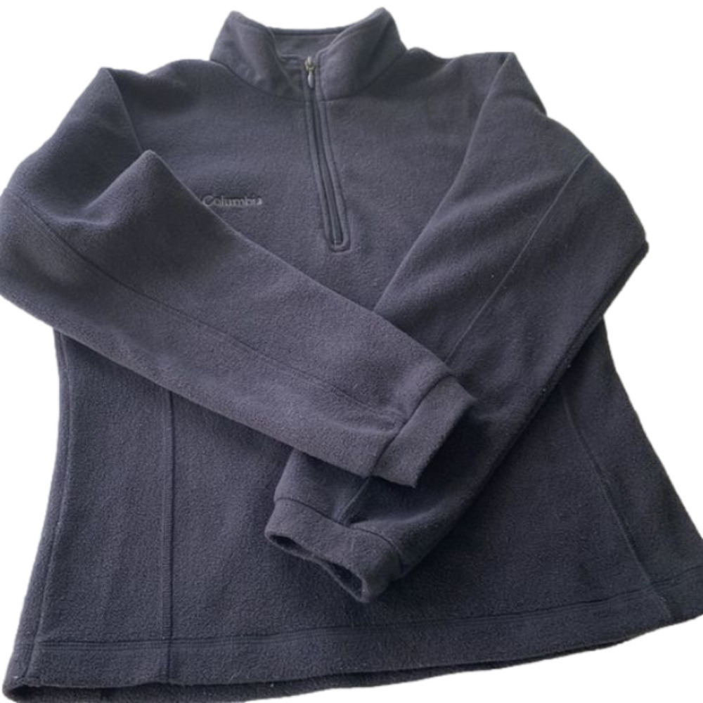 Columbia Sportswear Fleece Pullover 1/4 Zip Long Sleeve Mock Turtleneck Black M